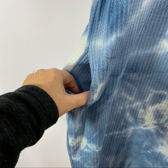 Tie Dye Boho Waffle Knit Dress / Cover-Up with Pockets XL - Picture 7 of 8